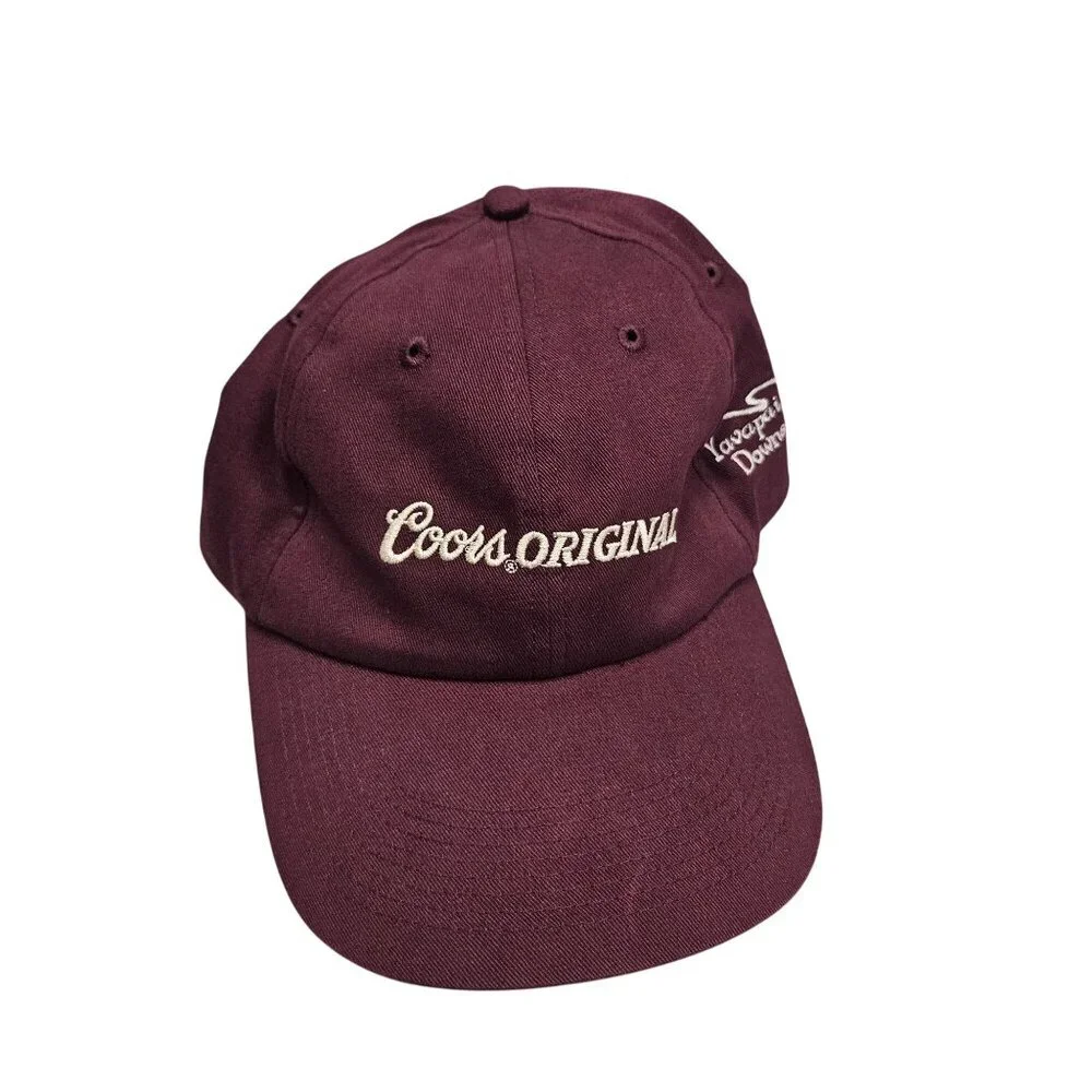 Coors Original Yavapai Downs Maroon Baseball Cap‎ Adjustable Strapback Hat